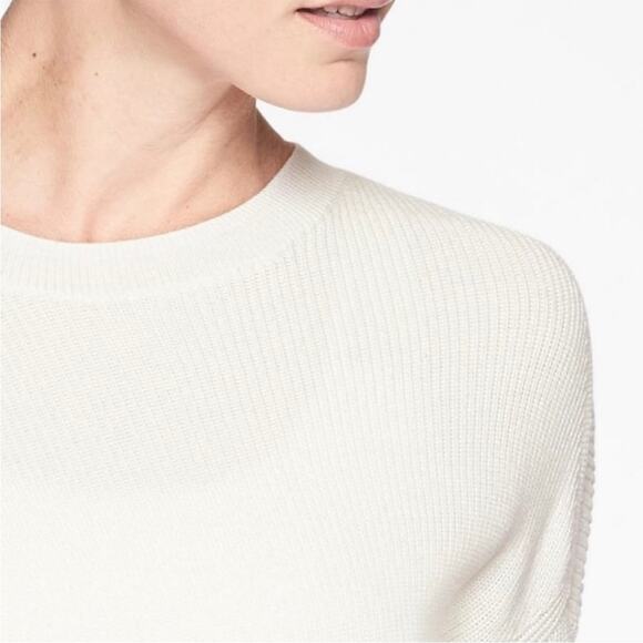 Athleta Rest Day Asym Crewneck Sweater White Size XXS - Picture 2 of 10